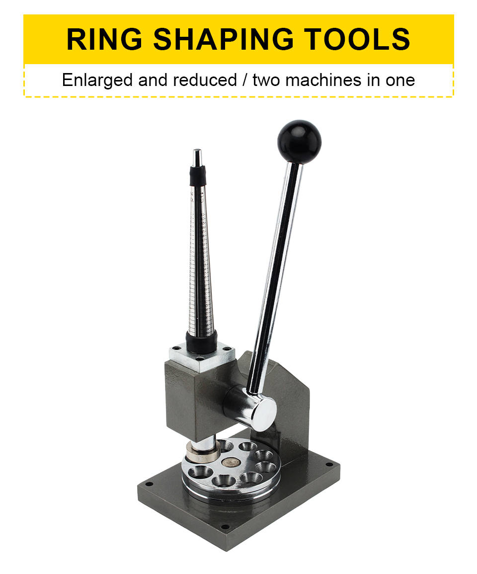 Black US Sizes 1-14 Ring Reducer Tool 8 holes Vertical mandrel