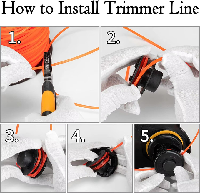 Premium Round Trimmer Line Durable Weed Eater String 1lb, 1kg, 2kg, 20lb spool package
