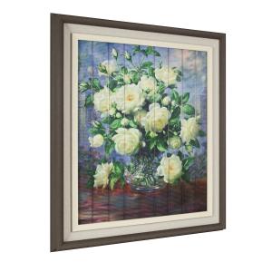 China Hotel / Home Decor Painting , Glitter Ribbon Camellia Flower Painting wholesale
