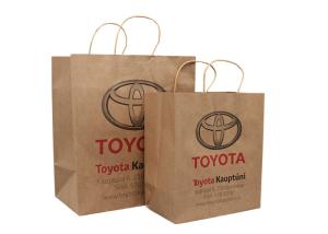 China Custom Eco-Friendly Brown Kraft Paper Shopping Bags With Logo Printing Supplier wholesale