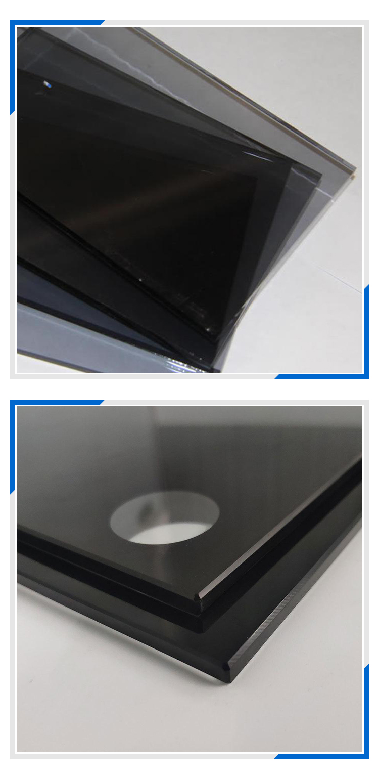 Unbreakable Custom Made Tinted Black Grey Raw 4ft X 8ft Auto Sunroof Glass Sheets