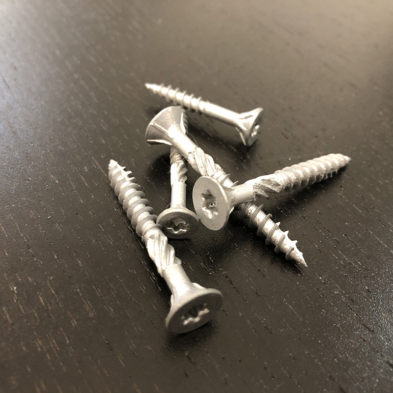 10G x 75mm Trox Drive Countersunk Head With Ribs Type 17 Slash Chipboard Screws