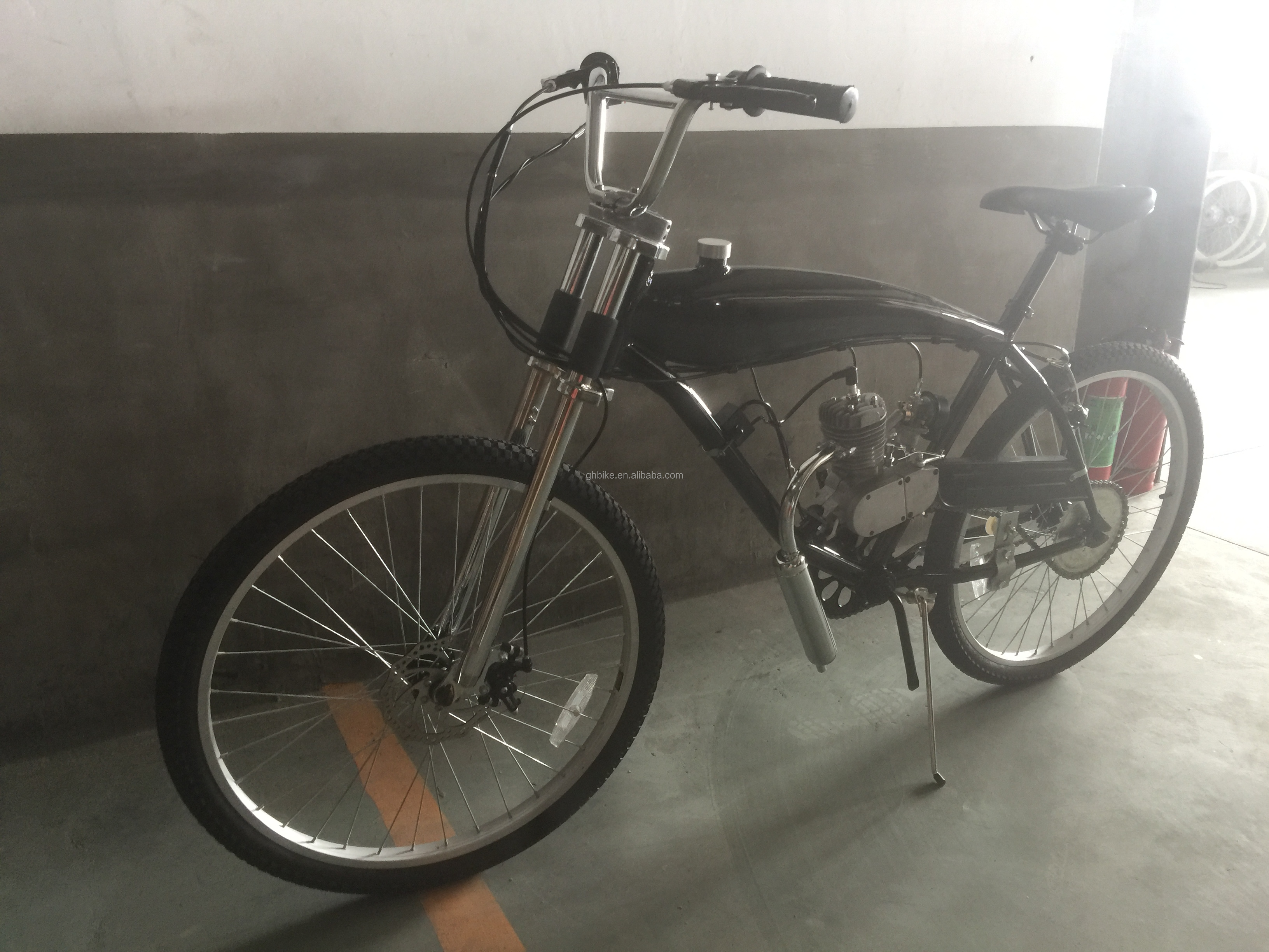 26" Mag Wheel Racing Motorcycle with 80CC 2 Stroke Engine 35KM/H Top Speed 3L Inner Tank