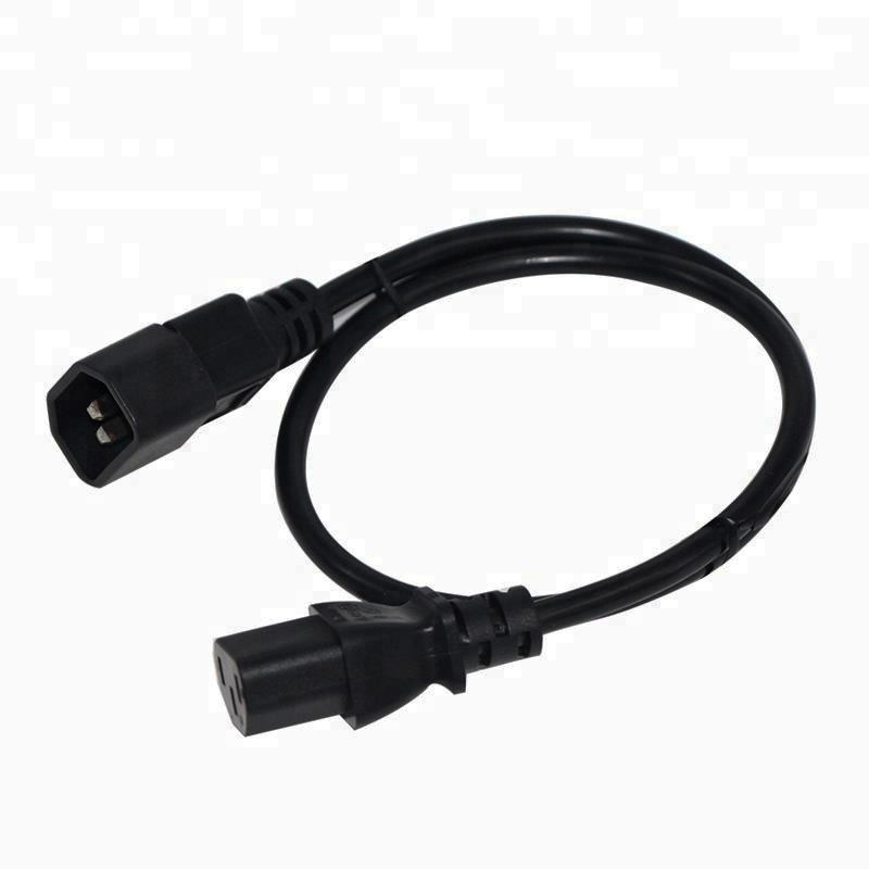 UL Approved AC Safe Extension Cord 18AWG 0.8m 3 Prong AC Power Cord For TV