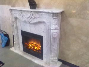 China White marble fireplace mantel wholesale