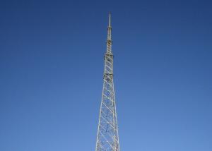 China Durable Radio Antenna Tower 70m Height Silver / White Color Hydraulic Press Stamping wholesale
