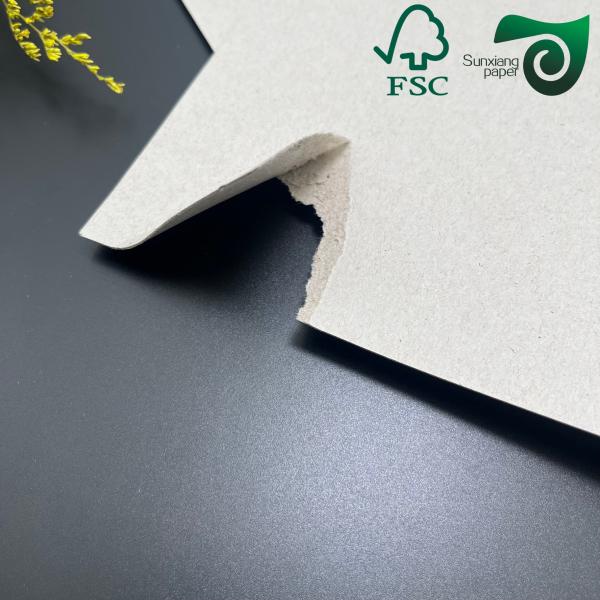 FSC Certified 250g Smooth High Stiffness Grey Board For Packing Boxes Book Binding