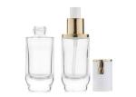 OEM ODM Luxury Empty Cosmetic Bottles 100ml 50ml Glass Cream Jar 20g 40g
