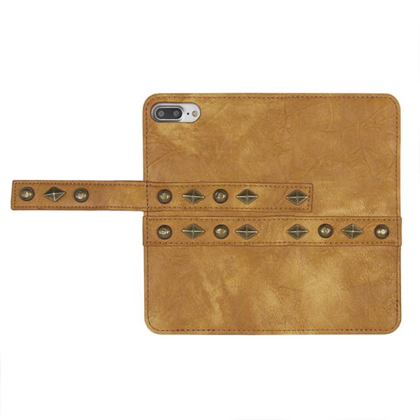 China Wholsale special Rivet leather shell for Apple iphone 7 plus wallet case cover