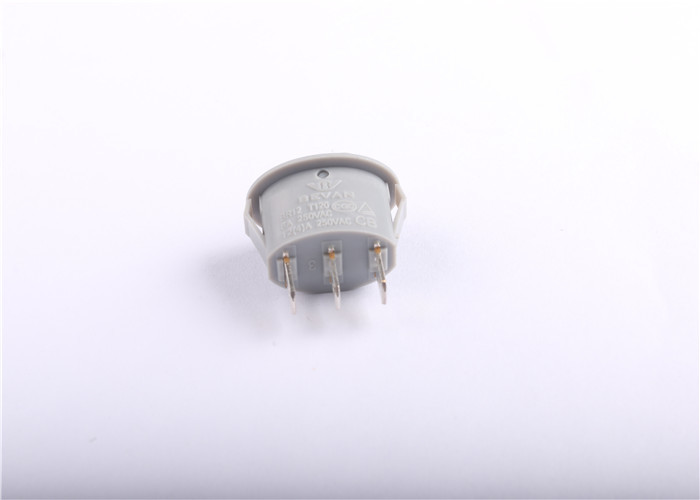 Grey Color SPDT Oval Rocker Switch 3 Pin / Terminal KC VDE UL CUL Certificate