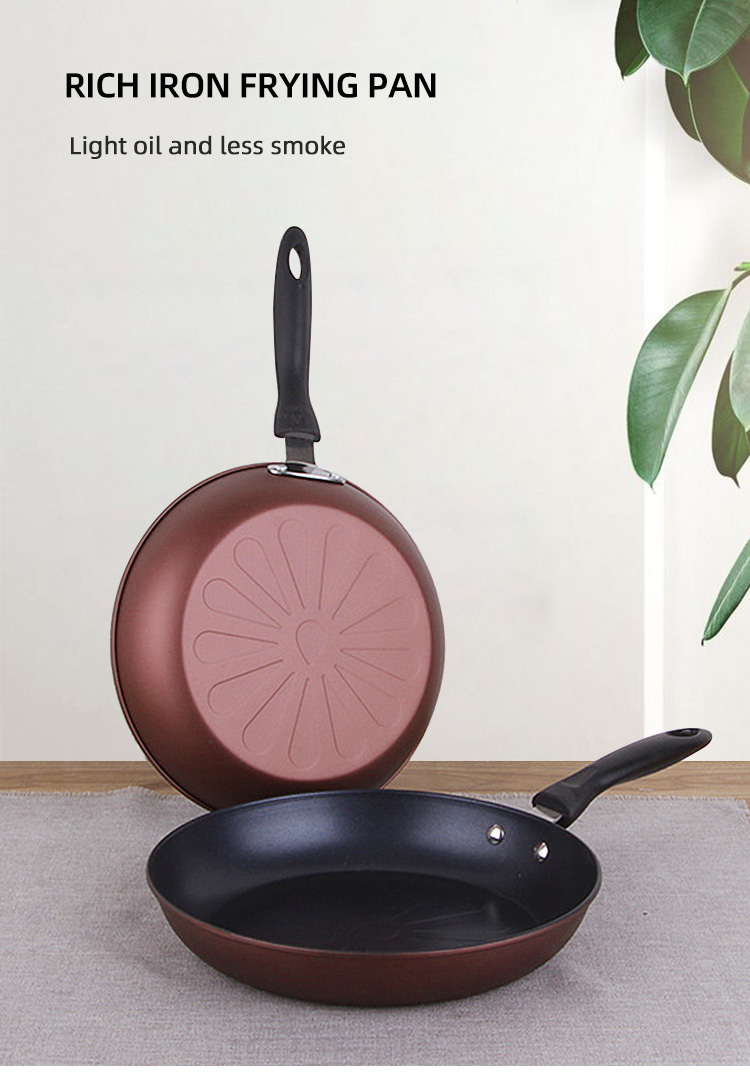 Factory Direct Sale Kitchen Cookware Cooking Pan Induction Cast Iron Panci Fry Pan Non Stick Frying Pan