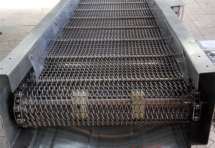 400mm 500mm Metal Wire Mesh Conveyor Flat Flex Belt With Chain