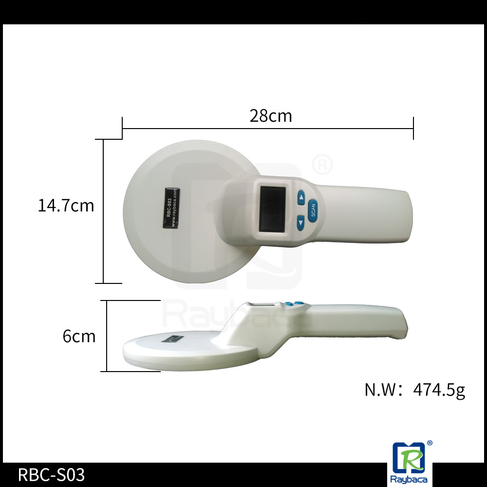 Lightweight Animal Tag Portable Rfid Reader Low Frequency Wireless Identification