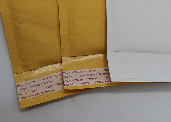Padded Courier Kraft Paper Bubble Mailers 2 Sealing Sides Logo Printing Envelope