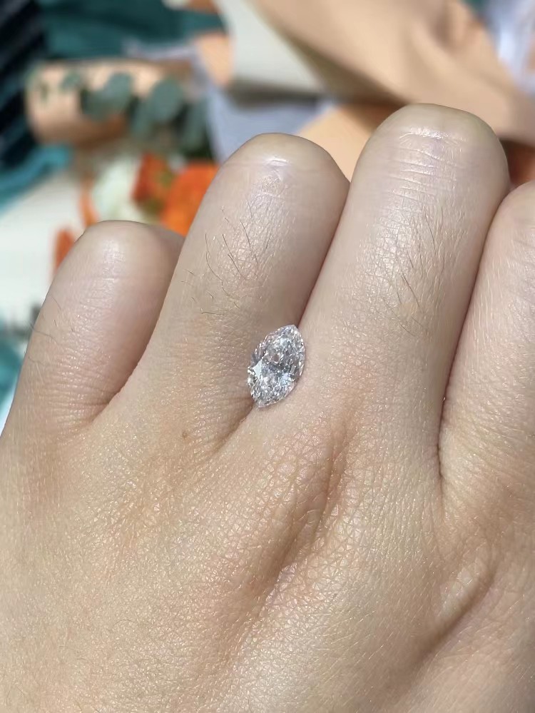 0.84 Carat Lab Grown Fancy Diamonds Customizable Marquise White