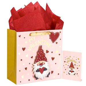 China Custom Gold Foil Logo Valentine's Day De Papel Paper Gift Craft Shopping Bags With Handle wholesale