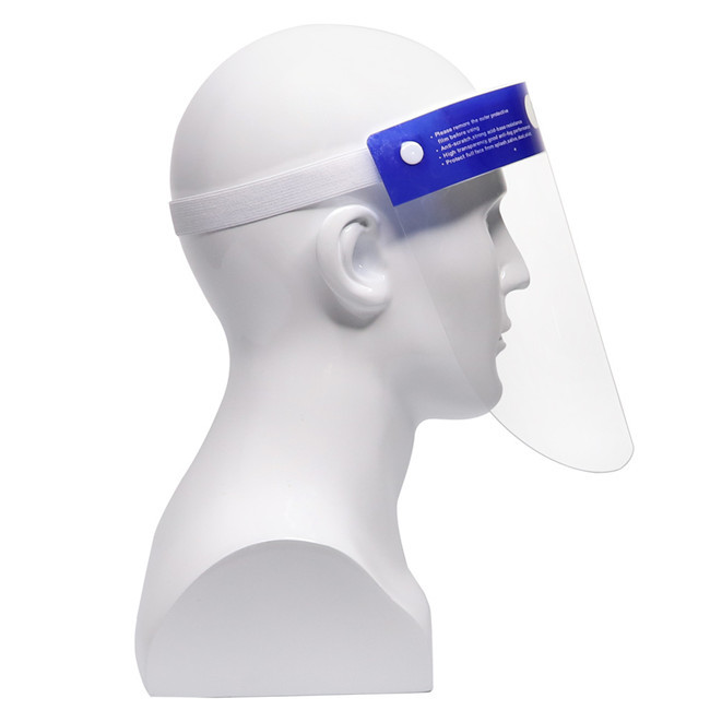 Anti Saliva Disposable Face Shield Clear With Adjustable Elastic Band