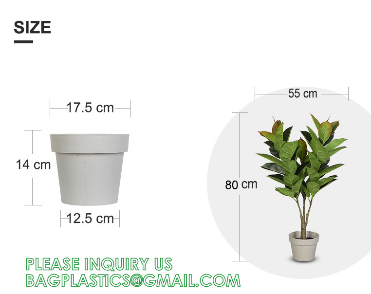 1.3m Potted Oak Tree Bonsai Faux House Plants For Home Decor Artificial Rubber Ficus Greenery Home Sets