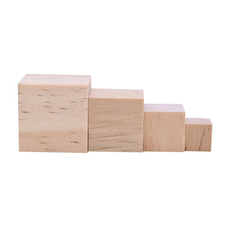 Tree Pine 1.5cm Unfinished Wood Crafts Wooden Square Blocks