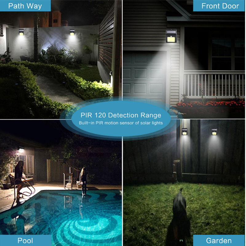 800mAh 200LMs Solar Powered 20 Led Motion Sensor Light Wireless Exterior Security