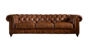China 100 Percent Genuine Three Seater Leather Sofa Solid Wood Frame For Living Room wholesale