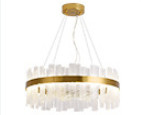 Remote Control Glass Modern Crystal Chandeliers Polished Chrome Finish