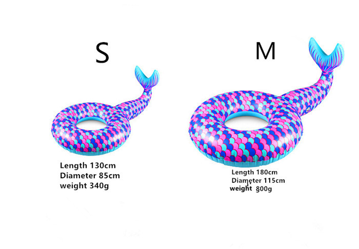 Custom Design Inflatable Mermaid Tail , Inflatable Mermaid Pool Toy Outside