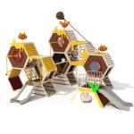 ASTM Fiberglass Outdoor Amusement Park Equipment With Stainless Slide ISO9001