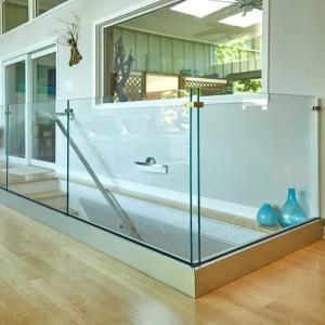 China Aluminum 6063 Balcony Glass Frameless Balustrade Railing Clamp Profile wholesale