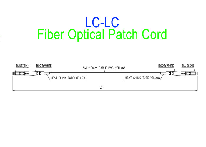 LSZH Sheath Material Fiber Optic Cable Patch Cord With Connector SC/APC SC/UPC 50M