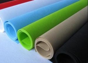 China Blue Color PET Nonwoven Fabric with Customized Print Patterns wholesale