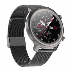 China Android IOS Round Face Smartwatches 5V 500MA Heart Rate Wristband For Men wholesale