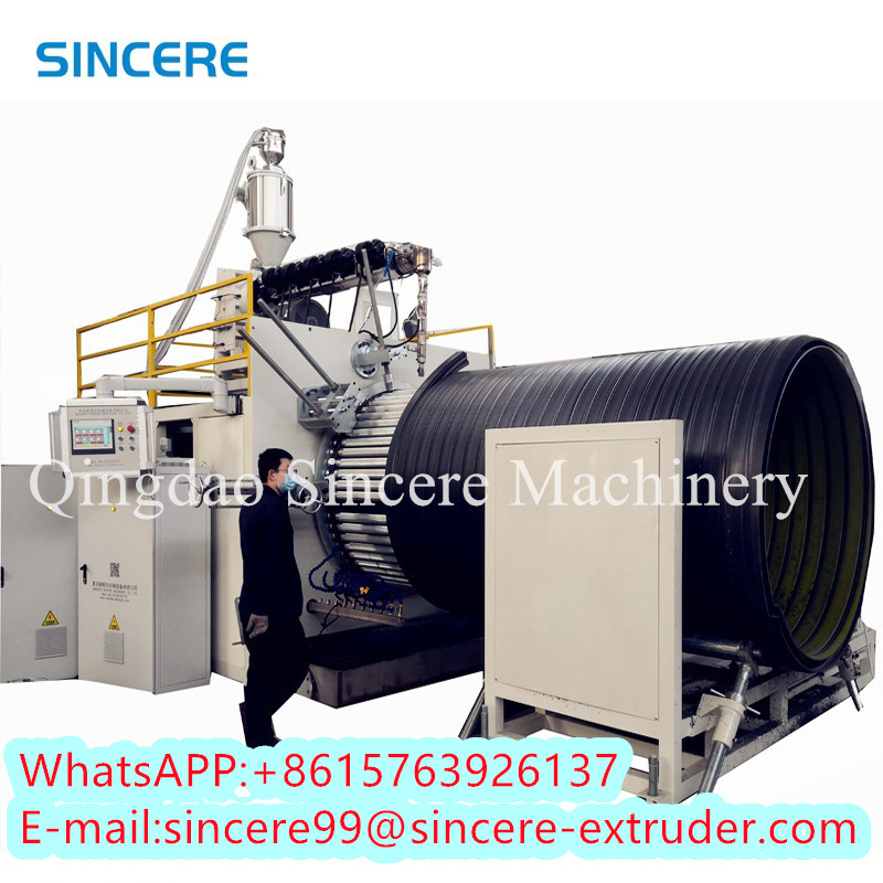 Automatic HDPE PVC Spiral Pipe Extrusion Line Machinery Plant DN300