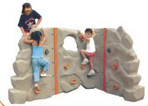China Slip Resistance Small Climbing Wall / Kids Outdoor Rock Climbing Wall 360*150cm wholesale