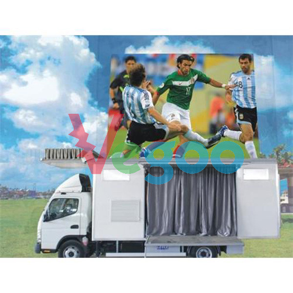 Waterproof P10 Rgb Led Display Module Trailer Mounted Led Screen 5500cd/㎡