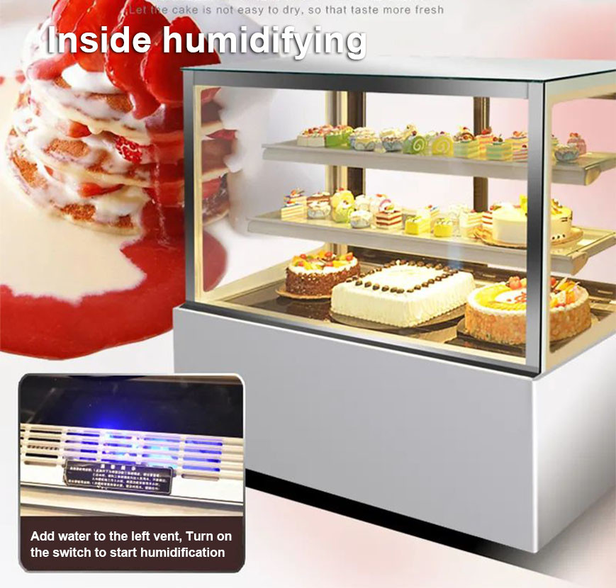 Mini Customized Glass Door Display Chiller Refrigerator Cabinet Cake Showcase Hcs-08f