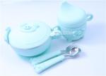 Ecofriendly Silicone Baby Products , Silicone Baby Bowl With Spoon Fork