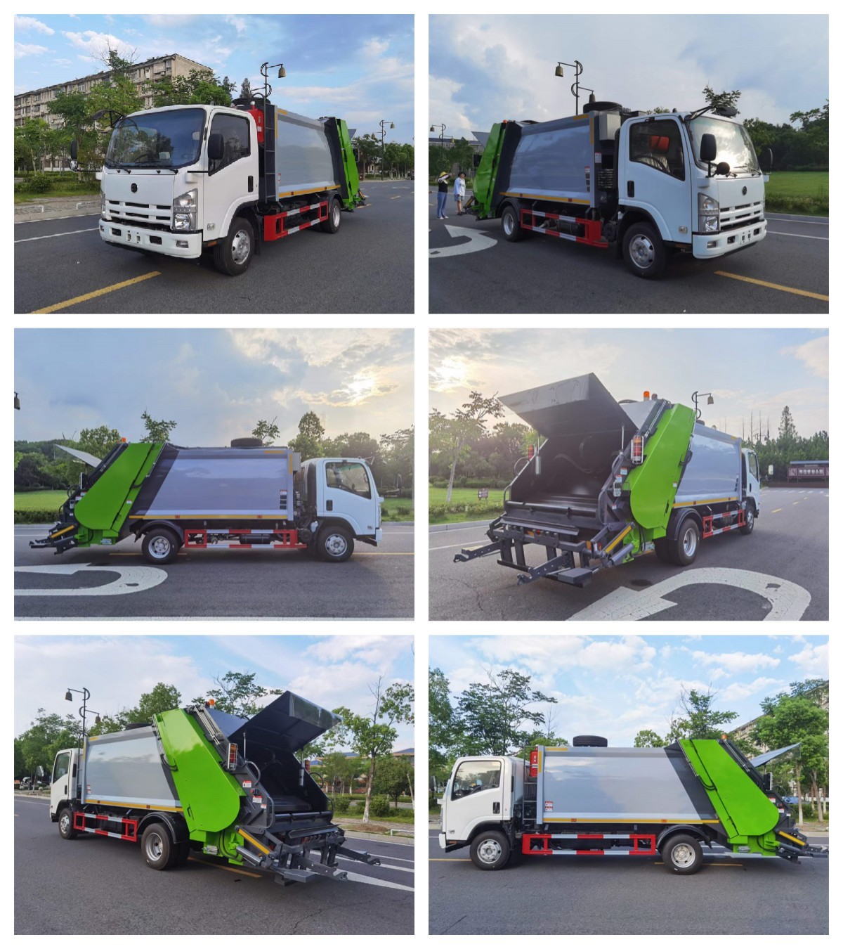 ISUZU KV600 130hp Engine Trash Compactor Truck 8cbm Tank Waste Removal Truck