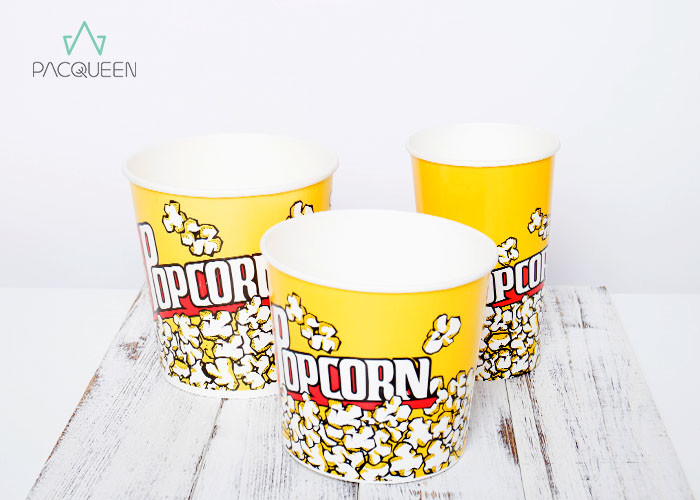 High Durable Paper Food Buckets Heat / Water Resistant Custom Printable