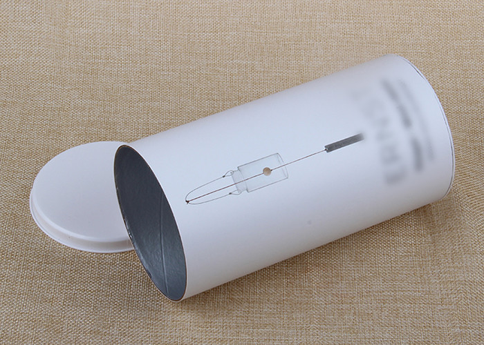 QS Gift Packaging Paper Composite Cans Moisture Proof With PP Plastic Cap