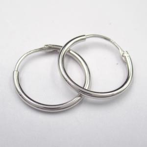 China Sterling Silver 925 Rhodium Plated Hoop Earring wholesale