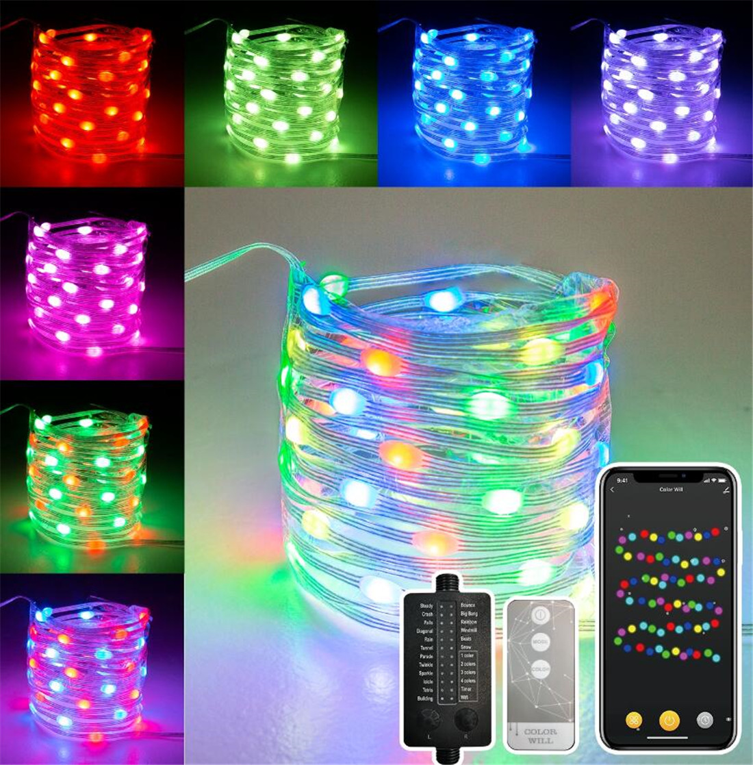 Voice Controlled 100L Super Bright Micro RGB Smart Light