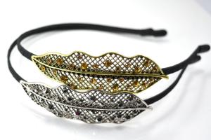 China Leaves retro diamond hair hoop headband headdress upscale wild wholesale