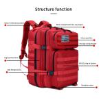 Red Polyester Tactical Travel Laptop Backpack 45L Outdoor Military Backpack