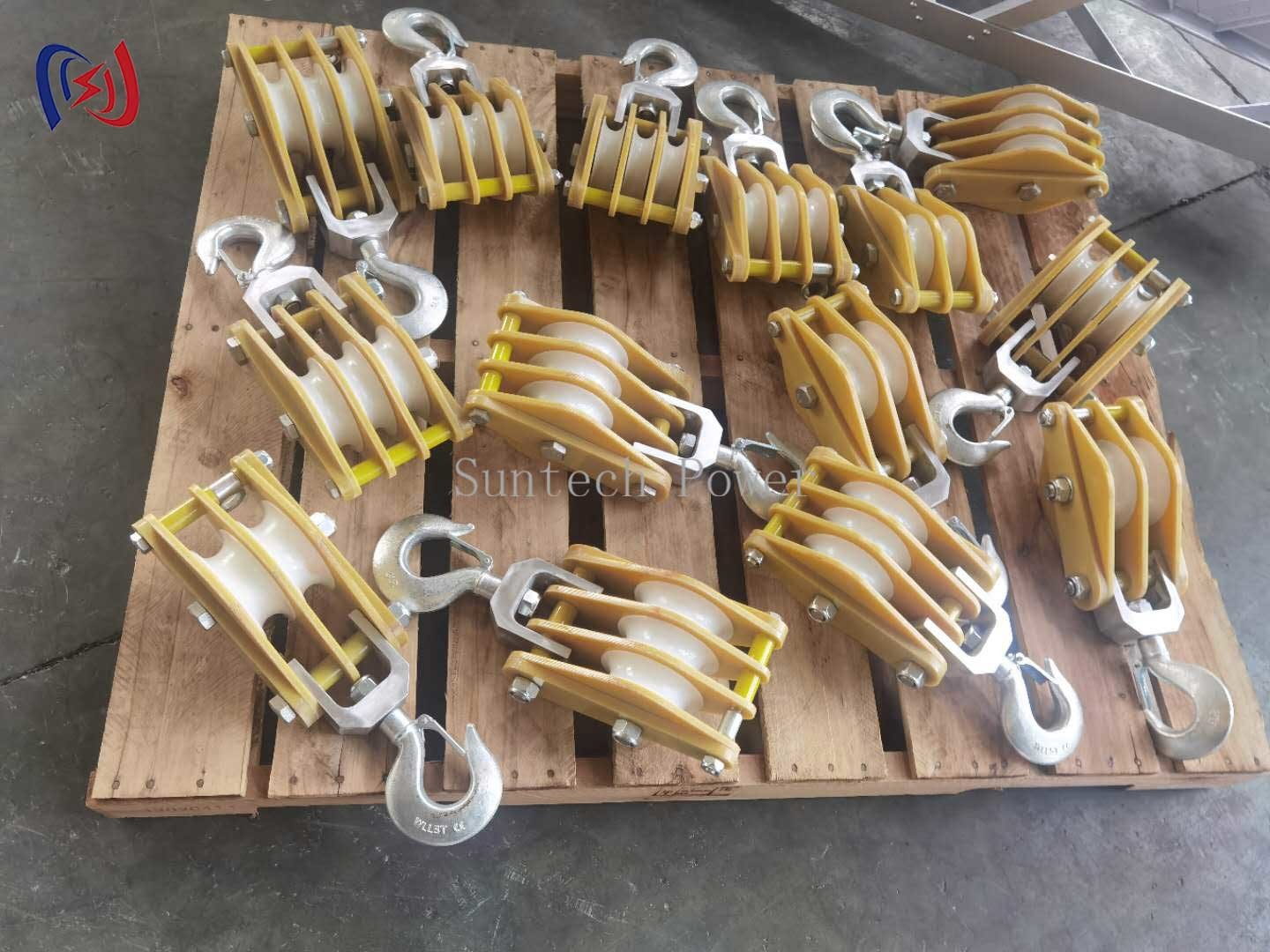 Nylon Sheave Hoist Sheave Tackle Stringing Tools 5KN - 50KN Transmission Line Tool