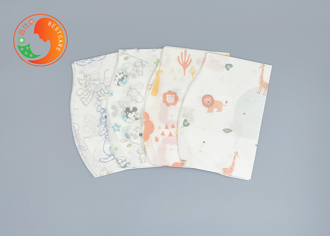 Toddlers Feeding Custom Printed Disposable Bibs With Catch Pocket Tear Resistant Apron