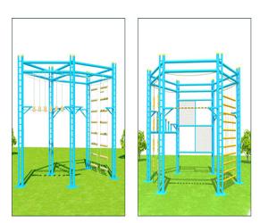 China Multifunction Rope Bridge Obstacle Course Galvanized Steel Materil wholesale
