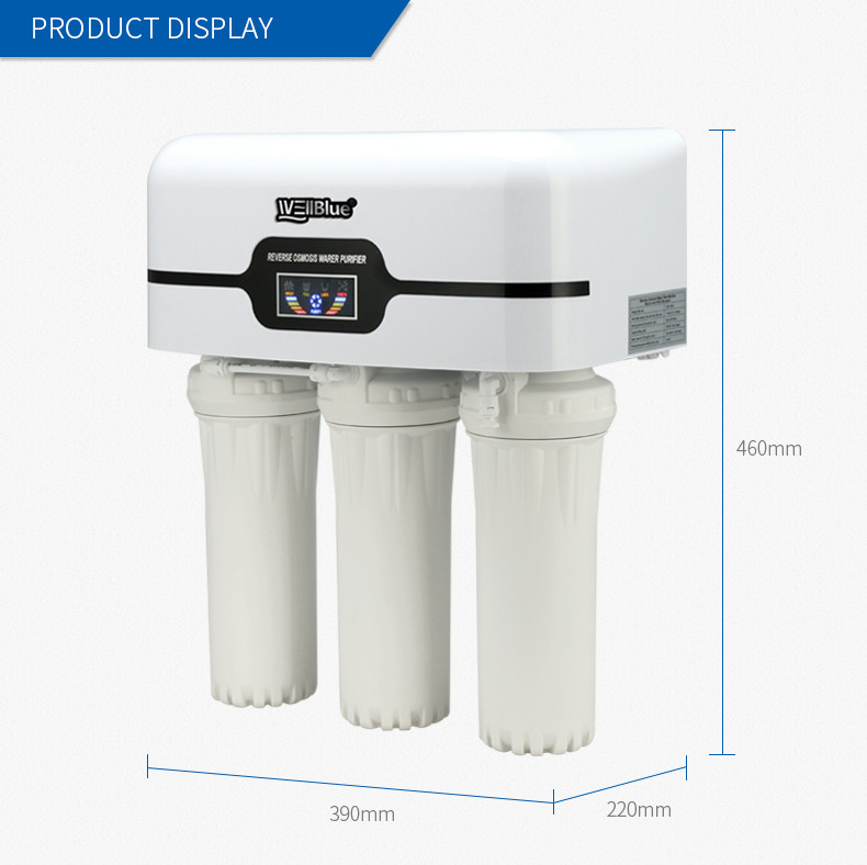 50 GPD Reverse Osmosis Drinking Water Filter Machine / RO Purifier For Home