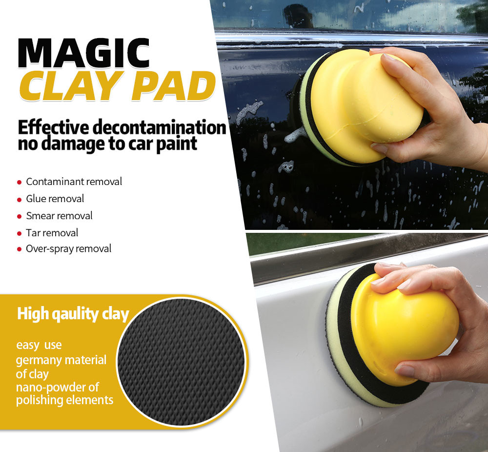 Black ISO-9001 Certificated Clay Bar Buffing Pads For Car Paints Care