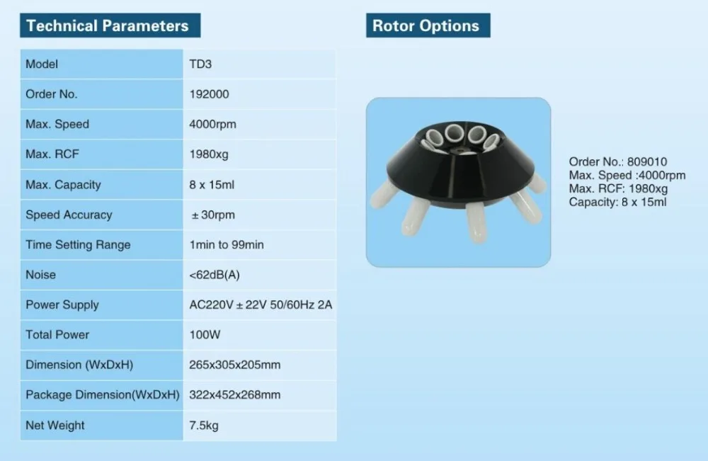 TD3 Laboratory Table Top Centrifuge Plasma Extraction